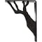 Ekena Millwork Damon Wrought Iron Bracket, (Triple center brace), Antiqued Silver 2"W x 5 1/2"D x 8"H BKTM02X05X08TDAASV - alternate 2